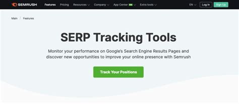 SERP Tracking Tools by Semrush .